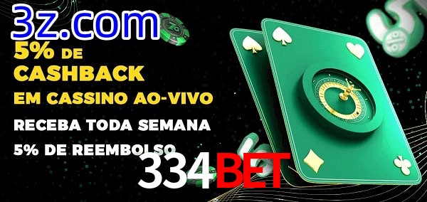 Promoções do cassino ao Vivo 334BET